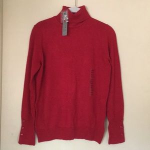 Joseph A Red Turtleneck Sweater NWT Size M